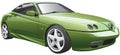 Green sport car