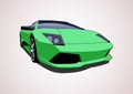 Green sports car. Royalty Free Stock Photo