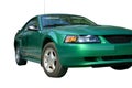 Green Sports Car Over White Royalty Free Stock Photo