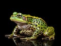 Green spotted frog Made With Generative AI illustration