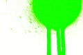 Green Spray Stain On White