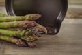 Green spring asparagus spears ready for cooking Royalty Free Stock Photo