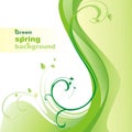 Green spring background.