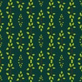 Green spring floral seamless pattern background vector illustrat
