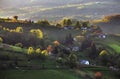 Green spring rural hill landscape, Slovakia