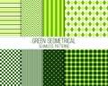 Green spring or st. patrick seamless patterns