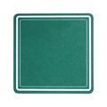 green square paper coaster isolated on white