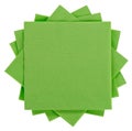 Green square paper serviette (tissue) Royalty Free Stock Photo
