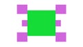 Green Square with Purple Corner Brackets, Abstract Interface, vector design Generative AI Royalty Free Stock Photo