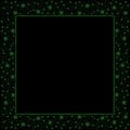 Green Square rectangular frame with Green Sparkling Star clipart icon design 3 Royalty Free Stock Photo