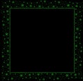 Green Square rectangular frame with Green Sparkling Star clipart icon design 4 Royalty Free Stock Photo