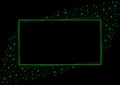 Green Square rectangular frame with Green Sparkling Star clipart icon design 14 Royalty Free Stock Photo