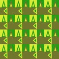 Green square shape st Patric seamless pattern in checked background graphic style vector