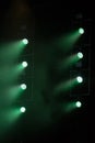 Green stage lights