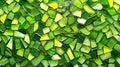 Green stained glass wall texture. Abstract background and texture for design. Royalty Free Stock Photo