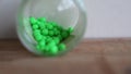green and stainless round plastic bullets - okeeeee Royalty Free Stock Photo