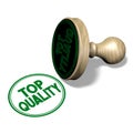 Top quality - green stamp - 3D illustration Royalty Free Stock Photo