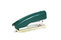 Green stapler, on white background, isolated Royalty Free Stock Photo