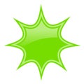 Green star burst icon Royalty Free Stock Photo