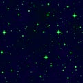 The green star fantasy night sky