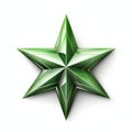 a green star on a white background Royalty Free Stock Photo