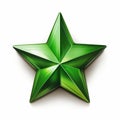 a green star on a white background Royalty Free Stock Photo