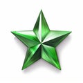 a green star on a white background Royalty Free Stock Photo