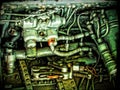 Green Steam Punk Machinery - Grunge Fractal Photo