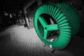 Green steel wheel for electrical conductor cable