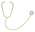 Green stethoscope, icon
