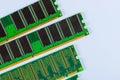 Green stick of RAM for your computer memory Royalty Free Stock Photo