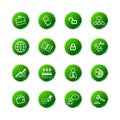 Green sticker business icons