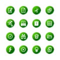 Green sticker document icons