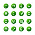 Green sticker software icons