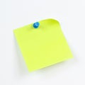 Green sticker on white board from notice Royalty Free Stock Photo