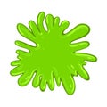 Green sticky spot icon, bright slimy snot