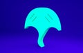 Green Stingray icon isolated on blue background. Minimalism concept. 3d illustration 3D render Royalty Free Stock Photo