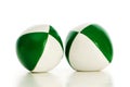 Green stress balls isolated Royalty Free Stock Photo