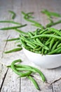 Green string beans in a bowl Royalty Free Stock Photo