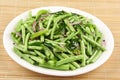 Green string beans dish Royalty Free Stock Photo