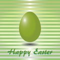 Green striped card with easter eggs