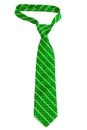 Green striped necktie Royalty Free Stock Photo