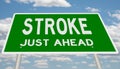 Green Stroke Next Exit sign