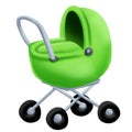 Green stroller Royalty Free Stock Photo