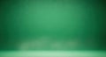 Green Studio Backdrop with Simulated Rain, Dramatic Lighting, and Empty Space Royalty Free Stock Photo