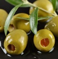 Green Stuffed Olives Royalty Free Stock Photo