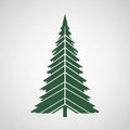 A plain white background, the tree features a bold outline and Royalty Free Stock Photo