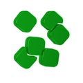 Green Sugar cubes icon isolated on transparent background. Sweet, nutritious, tasty. Refined sugar.