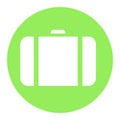 Green Suitcase Flat Icon