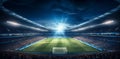 green game soccer sport football stadium goal arena world light. Generative AI. Royalty Free Stock Photo